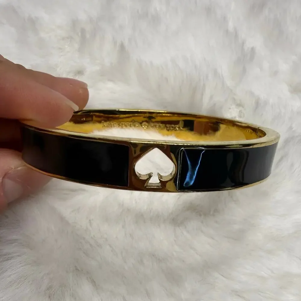 kate spade New York Black Gold Spade Bangle Bracelet - Picture 4 of 7
